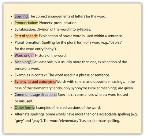 dictionary with sentence example.